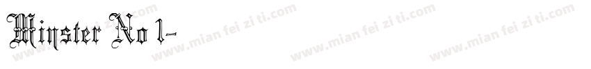 Minster No 1字体转换